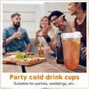 Baderke 50 Pcs Round Bottom Plastic Cups with Sip Lids Clear Disposable Iced Coffee Cups for Smoothie Cold Beverage Coffee Shops and Party Catering(20 oz,Clear)