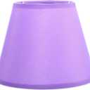 2pcs Small Purple Table Lamp Shade, Linen Barrel Lamp Shade Cone Fabric Floor Lampshade Light Weight Farmhouse Lampshade Easy to Install for Desk Bedside Bedroom Living (6.68inch)