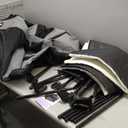 42 Inch Foldable Dog Crate with Plush Mat, Soft Dog Kennel 5 Mesh Windows Cationic Fabric Soft Side Dog Crate for Extra Large Dogs Travel and Home