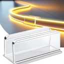 Neon Rope Light Clips Mounting - 24 Pcs Clear Waterproof LED Strip Clip Brackets - Adhesive Wall Mount Holder for Govee and Other Neon LED Lights Strips