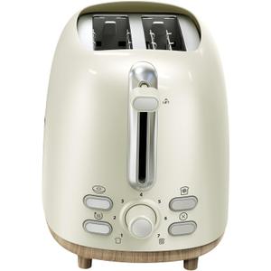 Oster 2-Slice Toaster with Extra Wide Slots, Bagel Toaster, Oat Milk