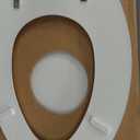 MAYFAIR 1844CP 000 Toilet Seat with Chrome Hinges will Never Come Loose, ELONGATE , White