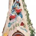 Blue Sky Clayworks Mountain Top Coffee Shop Candle House, 5.75" L x 4.75" W x 8.75" H