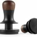 MHW-3BOMBER 58mm Espresso Coffee Tamper with Three Spring Loaded Calibrated Tamper 30lbs Espresso Hand Tamper with Sound Feedback Titanium Coating Black T6176T-OS
