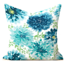 Pillow With Blue Flowers 14x14 Inches