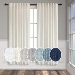 Pitalk Cream Curtains 78 Inches Long for Sliding Glass Door 2 Panels Set Rod Pocket Modern Farmhouse Semi Sheer Natural Linen Drapes Ivory Colored Curtain for Living Room Pinch Pleated Look 78 Length