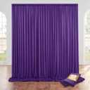 CO-AVE Wrinkle Free Purple Backdrop Curtains for Party Background, Purple Photo Curtains Backdrop Drapes 2 Panels Back Drop Cloth for Wedding Birthday Photography Baby Shower Decor, 10ftx10ft