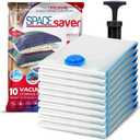 10 Pack Medium Vacuum Storage Bags for Comforters, Blankets & Clothes  Vacuum Sealed Compression Bags with Hand Pump  Space Saver Storage Bags for Bedding, Moving, Travel & Organization