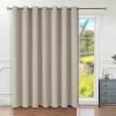 BGment Sliding Door Curtain for Patio 84 Inch Long, Extra Wide Room Divider Room Darkening Curtain for Bedroom, Blackout Thermal Insulated Privacy Window Drape, 1 Panel, Camel, 100 Inches Wide