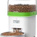 Automatic Cat Feeder - 2L Cat Food Dispenser, Timed Auto Pet Feeder with 180-day Battery Life, 1-6 Meals Per Day, 1-16 Portion, Desiccant Bag Keeps Dry Food Fresh, Also for Small Dogs (Transparent)