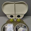 Plike 2-Meal Automatic Pet Feeder, 48H Timed Wet Food Refrigerated Dispenser, Includes 2 Ice Packs and Stainless Steel Pet Bowl, Ideal for Wet Food, Yogurt & Canned Meals  for Cats & Small Dogs