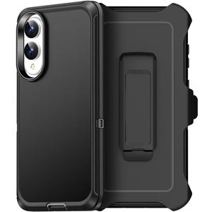 AICase Belt-Clip Holster Case for Samsung Galaxy S25 Edge 6.65",Heavy Duty Drop Protection Full Body Rugged Shockproof/Drop Proof/DustProof Military Grade Tough Durable Cover for S25 Edge 2025