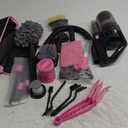Car Cleaning Detailing Kit Interior Cleaner, 14Pcs Cleaning Supplies with High Power Portable Vacuum Cleaner, Detailing Brush Set, Windshield Cleaner, Pink Car Accessories for Women