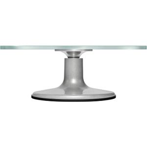 Uten Glass Cake Turntable for Decorating, 12 Inch Rotating Cake Stand, Large Revolving Cake Spinner Stand for Birthday, Party, Wedding Cake Baking Supplies Tools (Clear)