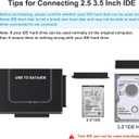 USB 3.0 to SATA IDE Adapter Hard Drive Reader for 2.5"/3.5" IDE SATA HDD/SSD, Dual Interface Hard Disk Converter 5Gbps External Hard Drive Adapter Plug and Play with 12V/2A Power Supply