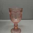 12 Oz Vintage Wine Glasses Goblets Drinking Glasses Sunflower Embossed Glassware Plastic Champagne Flutes Unbreakable Wedding Toasting Glasses Party Wine Cups for Bridal Shower Party (24, Pink)