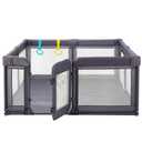 Baby Playpen,Extra Large Playpen for Babies and Toddlers, Sturdy Play Pen Play Yard with Safety Gate,79x71Baby Play Pen(Deep Grey)