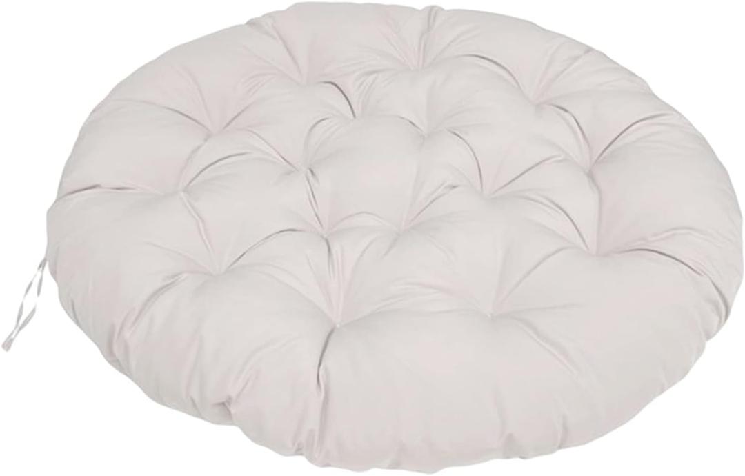 Water Resistant Papasan Cushion, Rocker Chair Pads, Hammock Seating Cushion for Hanging Egg Chair Folding Garden Sofa Patio Garden Swing Chair Beige Round 43"