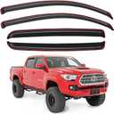 in-Channel Window Visors Rain Guards for 2016-2023 Toyota Tacoma Double Cab, Window Vent Wind Deflectors Visors Shades for 16-23 Tacoma (2016-2023 Tacoma Double Cab)