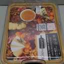 Farberware Build-A-Board Bamboo Cutting Board with Single Storage Compartment, Clear Locking Lid, Black Handles, Perfect for Charcuterie & Snacks