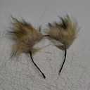 HAOAN Handmade Faux Fur Fox Wolf Ears Headband Halloween Christmas Cosplay Party Costume Accessories