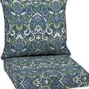 Arden Outdoor Deep Seat Cushion Set, 24x24, Blue Damask