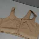BRABIC Zip Front Closure Everyday Bra for Women Post Surgery Compression Support with Adjustable Straps Wirefree (XX-Large, Dark Beige)