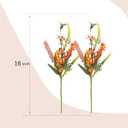 Egolot Fall Orange Yellow Forsythia Flowers Picks with Orange Gradient Berries Set for Indoor Outdoor Centerpieces, Autumn Flower Picks Bouquet for Indoor Outdoor Vase Home Decor