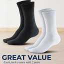 Pembrook Premium Diabetic Compression Crew Socks for Women - Running Socks, Short Compression Socks for Women - 2 Pairs (Large)