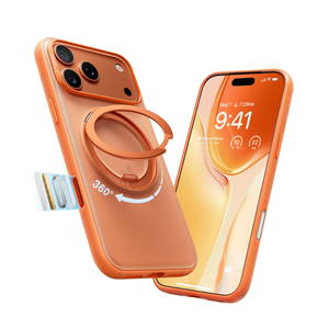 TORRAS O3 Fitness for iPhone 17 Pro Max Case, Fit for MagSafe with 360°Stand, Mil-Grade Protection, Camera Control, Translucent Slim, 6.9″,Cosmic Orange