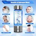 2 x SAPPHIRE Hydrogen Water Bottle, 2025 Advanced 5th Generation SPE & PEM Technology, Portable & Rechargeable Hydrogen Water Bottle Generator, Chlorine & Ozone-Free, Stainless Steel 14oz