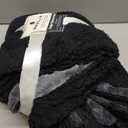 BEDELITE Flannel Sheets Full Size Black - Super Soft Fleece Sheets Set Fluffy Extra Plush, 4 Piece(Include Fitted Sheet, Flat Sheet, 2 Pillowcases)