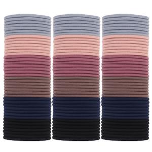 120 PCS Elastics Hair Ties of Mix Colors Series Set for Medium to Thick and Curly Hair,No Damage Hair Ponytail Holders,for Women or Girls(4mm)