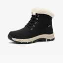 Women's Waterproof Insulated Winter Hiking Boots,Cute Snow Boots for Women Warm Comfortable Anti-Slip Ankle Boots for Outdoor Work,Walking & Cold Weather Size 6