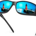 Polarized Sunglasses Fit Over Glasses for Men Women, Wrap Around Sun Glasses for Driving Fishing UV400 Protection
