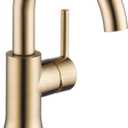 Delta Faucet Trinsic Single Hole Bathroom Faucet, Gold Bathroom Faucet, Single Handle, Diamond Seal Technology, Drain Assembly, Champagne Bronze 559HA-CZ-DST