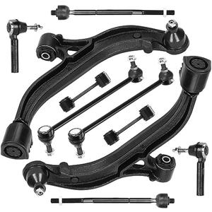 Front Lower Control Arm w/Ball Joint Sway Bar Tie Rod Replacement for Chrysler Town & Country Voyager Grand Caravan - 10pcs Set
