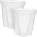 2Pcs Plant Pots with Drainage Holes Transparent Nursery Pots for Plants Succulents and Herbs for Home Office and Outer