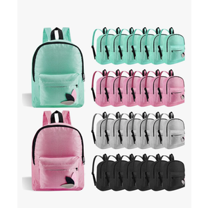 Amylove 24 Pcs Classic Backpacks Bulk 14 Inch Back Packs for Boys Girls Assorted Colors Backpack Unisex School Bag Bulk for Daypack (Bright Color)