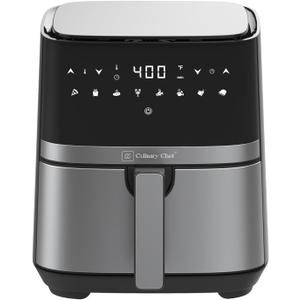 5.8-Quart Electric Air Fryer, Adjustable Temperature, Touch Panel Control, One-Touch Cook Functions, and 360 Rapid Cooking, 1350 Watt Power