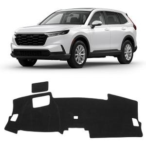 KUST Black Dash Cover for Honda CR-V CRV 2023-2025 2026(with HUD) Polyester Dashboard Cover Non-Slip Interior Accessories for Honda CRV CR-V Custom Fit Dash Mat Sunshade No Glare