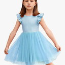 Arshiner Toddler Tutu Dress Little Girls Fluffy Summer Dresses Casual Party Tulle Sundress for Kids 2-6Y 90