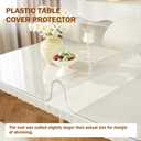 Royhom Clear Table Protector 38 x 72 Inch - 1.5mm Thick Plastic Table Cover, Clear Table Cover Protector Rectangle, Waterproof PVC Desk Mat for Coffee Table, Writing Desk, Dining Room, Dresser