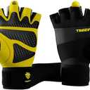 TAVIEW Workout Gloves,Weight Lifting Gloves & Wrist Wraps Built in One, Support for Gym Training, Full Palm Protection for Fitness, Weightlifting, Exercise, Hanging, Pull ups (yellow)