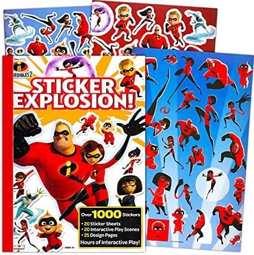 Disney The Incredibles Sticker Explosion Bundle - 1000+ Incredibles 2 Superhero Stickers Book for Girls, Kids | Disney Superhero Activity Book for Boys, Teens Disney The Incredibles Sticker Explosion Bundle - 1000+ Incredibles 2 Superhero Stickers Book for Girls, Kids | Disney Superhero Activity Book for Boys, Teens