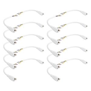 SinLoon 20pcs T5 T8 Male LED Lamp Connect Wire LED Integrated Tube Pigtails Cable Ceiling Lights Linkable Cords for Tube Lamp Holder Socket Fittings 15cm