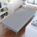 Cot Sheets 25" x 75", Cot Size Sheet Fitted with Narrow Twin/Camp Bunk/Rvs Bunk/Guest Beds/Army Cots/Trifold Mattress, Super Soft Breathable Microfiber Bed Cover, Bottom Sheet, Gray