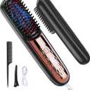 Cordless Hair Straightener Brush for Women, Instant FrizzFree Portable Straightener, ECO GoBrush Pro 2025 Mini Hot Straightening Comb for Travel