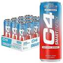 Cellucor C4 Smart Energy Drink - Sugar Free Performance Fuel & Nootropic Brain Booster, Coffee Substitute or Alternative | Cherry Berry Lime 12 Oz - 12 Pack (EXP 08/05/26)