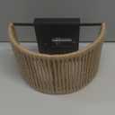 Rattan Wall Sconce Boho Wall Light Fixture Hand Woven Wall Mounted Lamp for Bedroom, Staircase, Aisle, Porch, Dia 9.7 Inch